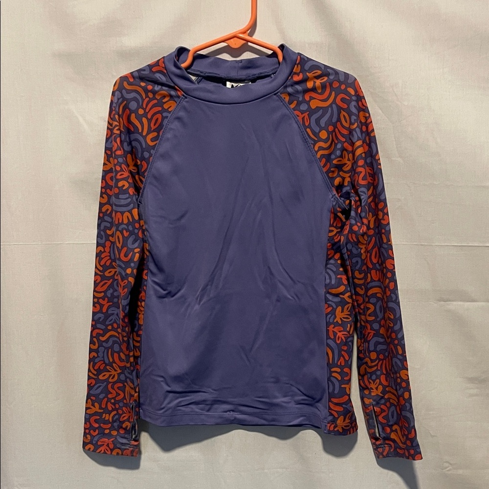 Purple and Orange Long Sleeve Rash Guard